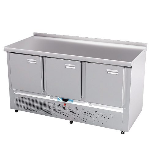 Стол холодильный среднетемпературный Abat СХС-70Н-02 (дверь, дверь, дверь) с бортом Стол холодильный среднетемпературный Abat СХС-70Н-02 (дверь, дверь, дверь) с бортом