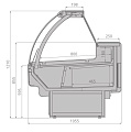 Холодильные витрины Brandford Aurora Slim 125 кондитерские Холодильные витрины Brandford Aurora Slim 125 кондитерские