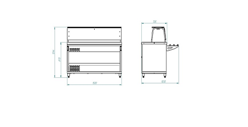 Прилавок-витрина холодильный открытый МХМ ПВХЭ150 серия ШЕФ 1500 Прилавок-витрина холодильный открытый МХМ ПВХЭ150 серия ШЕФ 1500