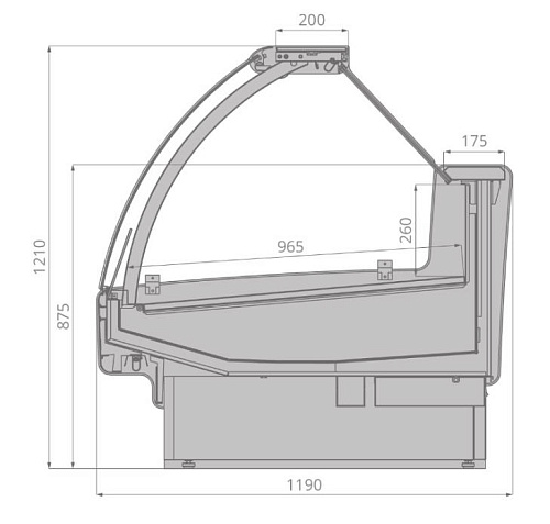 Холодильные витрины Brandford Aurora 125 Reverse Glass Холодильные витрины Brandford Aurora 125 Reverse Glass