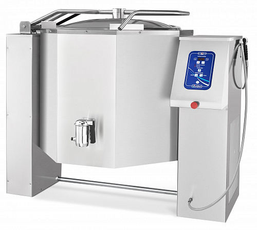 Опрокидываемый котел с автоматическим приводом Abat КПЭМ-250-О со сливным краном Опрокидываемый котел с автоматическим приводом Abat КПЭМ-250-О со сливным краном