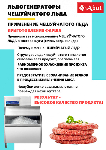 Льдогенератор чешуйчатого льда Abat ЛГ-250Ч-02 (воздушное охлаждение) Льдогенератор чешуйчатого льда Abat ЛГ-250Ч-02 (воздушное охлаждение)