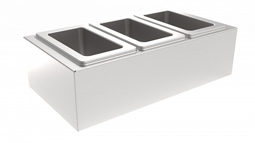 Холдер под 3 гастроемкости GN – 1/9 х100мм к "Баварии" Атеси Холдер под 3 гастроемкости GN – 1/9 х100мм к "Баварии" Атеси