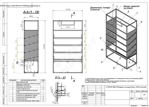 Хлебный стеллаж Евромаркет Onyx 1250 ХС0005 Хлебный стеллаж Евромаркет Onyx 1250 ХС0005