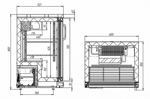 Барный шкаф-стол Polair TD101-Bar Барный шкаф-стол Polair TD101-Bar