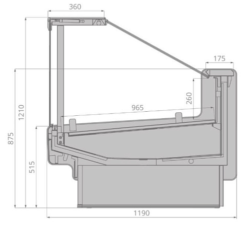 Холодильные витрины Brandford Aurora SQ 250 кондитерские Холодильные витрины Brandford Aurora SQ 250 кондитерские