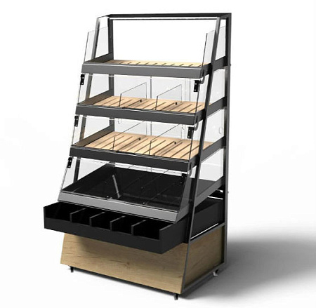 Хлебный стеллаж Евромаркет Delonge 1240 ХС0007 Хлебный стеллаж Евромаркет Delonge 1240 ХС0007