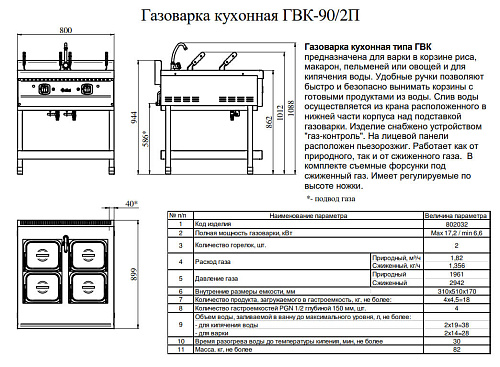 Газоварка Abat ГВК-90/2П Газоварка Abat ГВК-90/2П