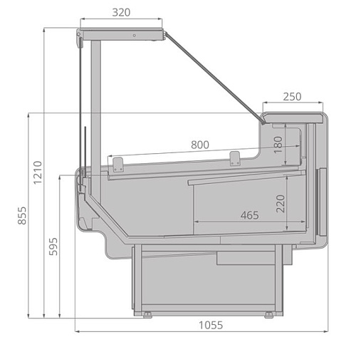 Холодильные витрины Brandford Aurora Slim SQ 250 рыба на льду Холодильные витрины Brandford Aurora Slim SQ 250 рыба на льду