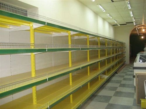 Стеллаж пристенный с передней стойкой Евромаркет ПС009 Стеллаж пристенный с передней стойкой Евромаркет ПС009