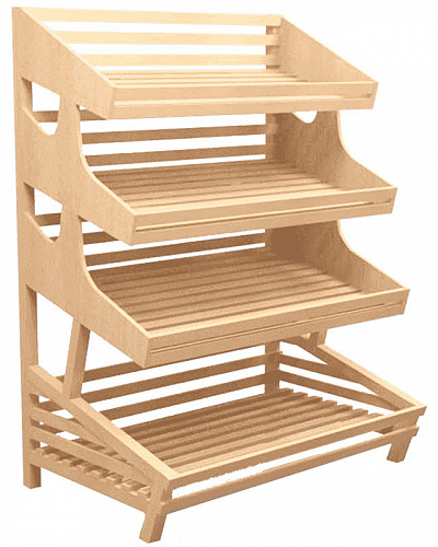 Стеллаж торцевой хлебный Евромаркет В008 прямой, с тремя полками EM-02.208.000 СБ Стеллаж торцевой хлебный Евромаркет В008 прямой, с тремя полками EM-02.208.000 СБ