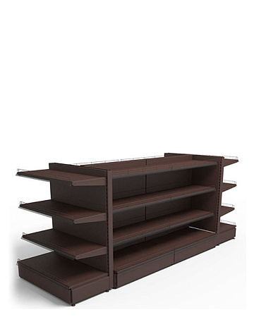 Островной стеллаж Евромаркет ОС0046 с прямыми торцевыми полками, для вина и алкоголя Островной стеллаж Евромаркет ОС0046 с прямыми торцевыми полками, для вина и алкоголя