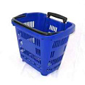 Покупательская корзина-тележка на 2-х колесах пластиковая PBT34 Покупательская корзина-тележка на 2-х колесах пластиковая PBT34