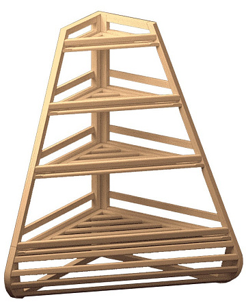 Угловой деревянный стеллаж Евромаркет Б012 для хлеба EM-02.212.000 СБ Угловой деревянный стеллаж Евромаркет Б012 для хлеба EM-02.212.000 СБ