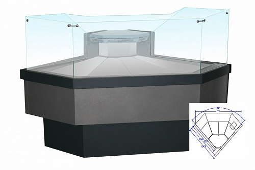 Холодильная витрина Enteco master НЕМИГА CUBE УН 90 ВС Р Self угловая, для рыбы на льду, встроенный агрегат Холодильная витрина Enteco master НЕМИГА CUBE УН 90 ВС Р Self угловая, для рыбы на льду, встроенный агрегат
