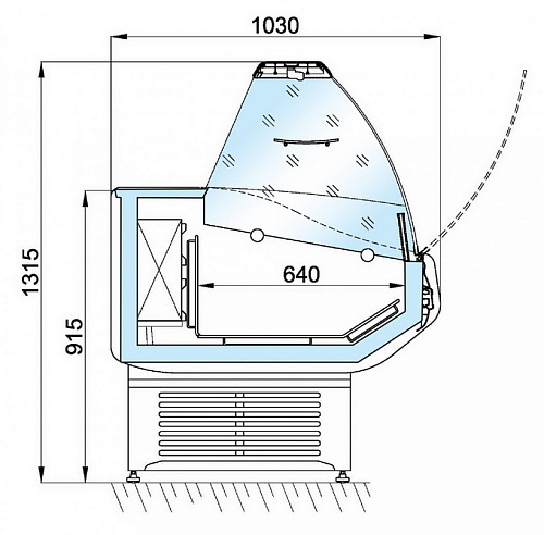 Холодильная витрина Ариада Ариэль ВН-3-180 Холодильная витрина Ариада Ариэль ВН-3-180