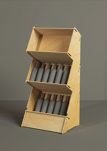 Напольная стойка Евромаркет ДВ00265 для винных бутылок A9914 Напольная стойка Евромаркет ДВ00265 для винных бутылок A9914