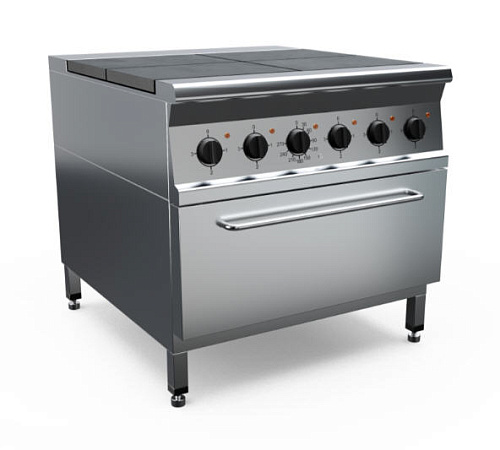 Профессиональная электрическая плита Rada P9Q4/FP с жарочным шкафом Профессиональная электрическая плита Rada P9Q4/FP с жарочным шкафом