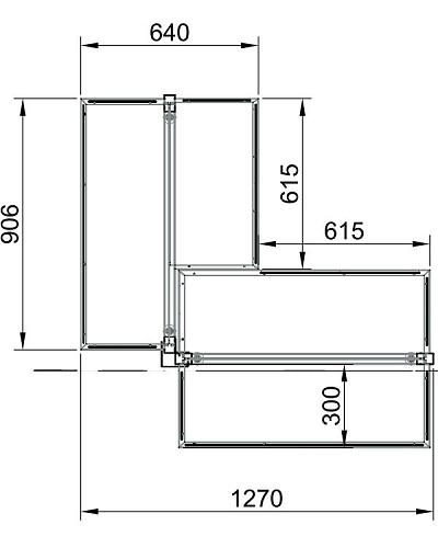 Модуль островной Евромаркет СВ0040 высокий, 2-х секционный Модуль островной Евромаркет СВ0040 высокий, 2-х секционный
