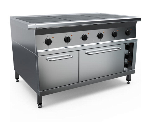 Профессиональная электрическая плита Rada P9Q6/FP с жарочным шкафом Профессиональная электрическая плита Rada P9Q6/FP с жарочным шкафом