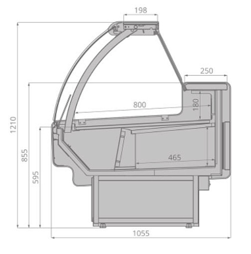 Холодильные витрины Brandford Aurora Slim 125 рыба на льду Холодильные витрины Brandford Aurora Slim 125 рыба на льду