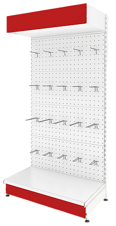 Стеллаж пристенный МХМ прямой с перфорированными панелями Стеллаж пристенный МХМ прямой с перфорированными панелями