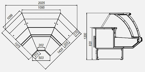 Холодильная витрина МХМ Парабель ВХСн-УВ Холодильная витрина МХМ Парабель ВХСн-УВ