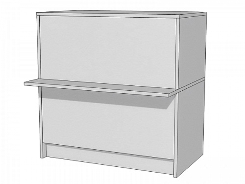 Прилавок кассовый с выдвижным ящиком Витрина Плюс Д2ПГ-900х500(650)х900 Прилавок кассовый с выдвижным ящиком Витрина Плюс Д2ПГ-900х500(650)х900