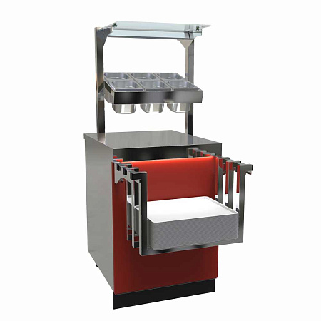 Прилавок для столовых приборов и подносов с хлебницей Abat ПСПХ-70Е серия Сэйла Прилавок для столовых приборов и подносов с хлебницей Abat ПСПХ-70Е серия Сэйла