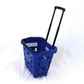 Покупательская корзина-тележка на 2-х колесах пластиковая PBT34 Покупательская корзина-тележка на 2-х колесах пластиковая PBT34
