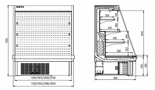 Горка гастрономическая Enteco master НЕМИГА П CUBE1 Н 125 ВС-0,53-2,5-1-5Х Горка гастрономическая Enteco master НЕМИГА П CUBE1 Н 125 ВС-0,53-2,5-1-5Х
