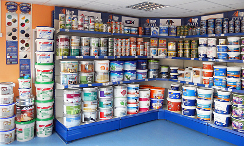 Пристенный стеллаж Евромаркет ПС00111 для продажи обоев и краски Пристенный стеллаж Евромаркет ПС00111 для продажи обоев и краски