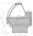 Холодильные витрины Brandford Aurora Slim 125 низкотемпературные Холодильные витрины Brandford Aurora Slim 125 низкотемпературные