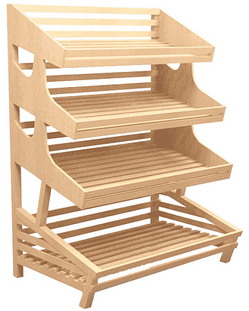 Стеллаж торцевой хлебный Евромаркет В008 прямой, с тремя полками EM-02.208.000 СБ Стеллаж торцевой хлебный Евромаркет В008 прямой, с тремя полками EM-02.208.000 СБ