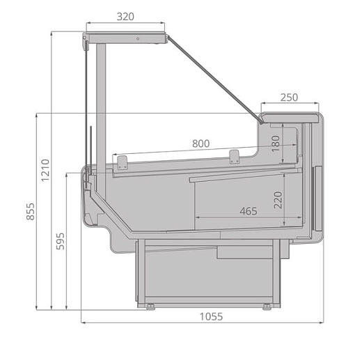 Холодильные витрины Brandford Aurora Slim SQ 320 Холодильные витрины Brandford Aurora Slim SQ 320