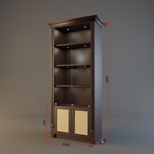 Винный шкаф Евромаркет ВШ00433 с деревянными дверцами LD 001 Винный шкаф Евромаркет ВШ00433 с деревянными дверцами LD 001