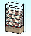 Хлебный стеллаж Евромаркет Onyx 1250 ХС0005 Хлебный стеллаж Евромаркет Onyx 1250 ХС0005