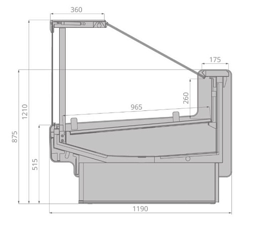 Холодильные витрины Brandford Aurora SQ 190 кондитерские Холодильные витрины Brandford Aurora SQ 190 кондитерские