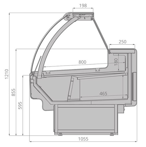 Холодильные витрины Brandford Aurora Slim 190 Холодильные витрины Brandford Aurora Slim 190