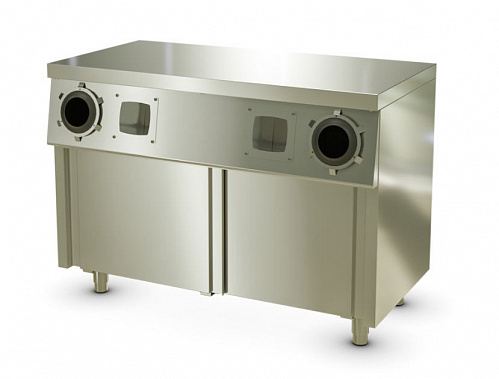 Стол-тумба с диспенсерами для стаканов Атеси СТД-2/1200-2 купе Стол-тумба с диспенсерами для стаканов Атеси СТД-2/1200-2 купе