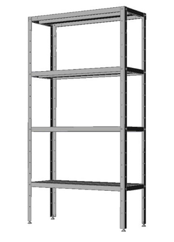Стеллаж складской из нержавейки Евромаркет СКС00327 Стеллаж складской из нержавейки Евромаркет СКС00327