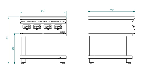 Плита профессиональная индукционная МХМ ПИ49П-3,5-02 Плита профессиональная индукционная МХМ ПИ49П-3,5-02