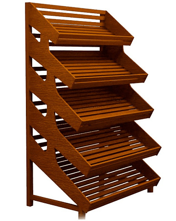 Пристенный хлебный стеллаж Евромаркет Б019 с пятью полками без накопителя EM-02.219.000 СБ Пристенный хлебный стеллаж Евромаркет Б019 с пятью полками без накопителя EM-02.219.000 СБ