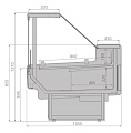 Холодильные витрины Brandford Aurora Slim SQ 190 кондитерские Холодильные витрины Brandford Aurora Slim SQ 190 кондитерские
