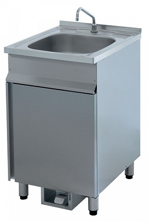 Ванна-рукомойник напольного размещения Атеси ВРН-600 с педалью, смеситель в комплекте Ванна-рукомойник напольного размещения Атеси ВРН-600 с педалью, смеситель в комплекте