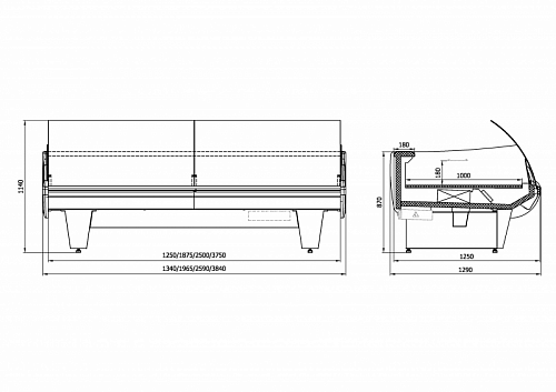 Холодильная витрина Enteco master НЕМИГА EXTRA 187 ВС среднетемпературная Холодильная витрина Enteco master НЕМИГА EXTRA 187 ВС среднетемпературная