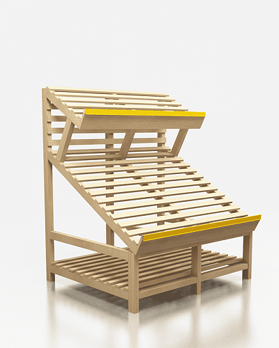 Стеллаж овощной Евромаркет Ф002 с дополнительной полкой EM-02.102.000 СБ Стеллаж овощной Евромаркет Ф002 с дополнительной полкой EM-02.102.000 СБ