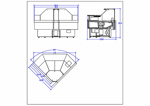 Холодильная витрина Enteco master НЕМИГА CUBE УВ 90 ВС угловая, выносной агрегат Холодильная витрина Enteco master НЕМИГА CUBE УВ 90 ВС угловая, выносной агрегат