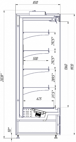 Холодильная горка Bonvini GARDA 1250x830x1920 встроенный холод Холодильная горка Bonvini GARDA 1250x830x1920 встроенный холод