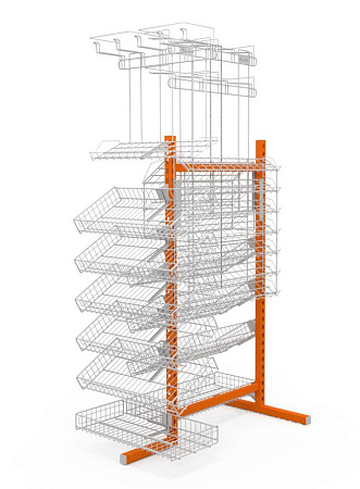 Стойка с навеской универсальная Евромаркет ПО00156 Стойка с навеской универсальная Евромаркет ПО00156